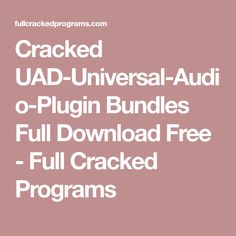 universal audio cracked plugins